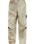 Stone Island econyl printed dissolving grid camo pants