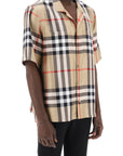 Burberry bowling shirt in tartan silk