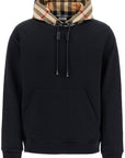 Burberry samuel sweatshirt with check hood