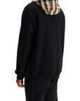 Burberry samuel sweatshirt with check hood