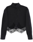 Burberry cropped shirt with macrame lace insert