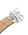 Burberry check reversibile belt