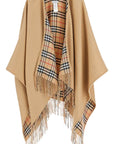 Burberry beige virgin wool classic check scarf