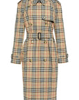 Burberry check trench coat