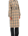 Burberry check trench coat