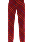 burberry check wool pants