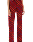 burberry check wool pants