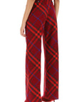 burberry check wool pants