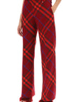 burberry check wool pants