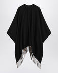 Burberry Black wool cape with Check pattern
