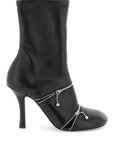 Burberry leather peep ankle boots