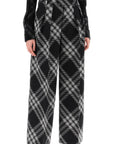 Burberry double pleated checkered palazzo pants