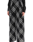 Burberry double pleated checkered palazzo pants