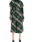 Burberry kensington trench coat with check pattern