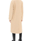 Burberry houndstooth patterned car coat