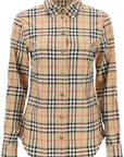 Burberry lapwing button-down shirt with vintage check pattern