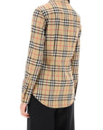 Burberry lapwing button-down shirt with vintage check pattern