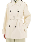 Burberry short cotton gabardine trench coat