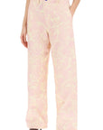 Burberry "rose print canvas workwear pants"