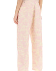 Burberry "rose print canvas workwear pants"