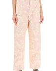 Burberry "rose print canvas workwear pants"