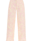 Burberry "rose print canvas workwear pants"