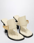 Burberry Light beige leather Bay sandals