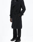 Burberry double-breasted silk blend trench coat