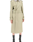 Burberry long leather trench coat