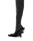 Burberry slinky leather high legging boots