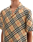 Burberry ered silk short-sleeved shirt