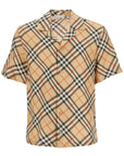 Burberry ered silk short-sleeved shirt