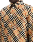 Burberry check wool overshirt