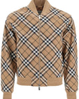 Burberry ered harrington jacket in wool blend