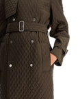 Burberry long quilted trench coat