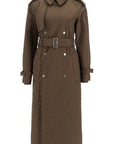 Burberry long quilted trench coat