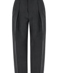 Burberry wide woolen checked trousers