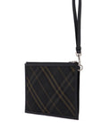 Burberry ered\n\ncheckered coated canvas pouch bag