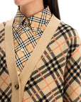 Burberry ered cashmere boxy cardigan with