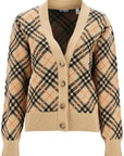 Burberry ered cashmere boxy cardigan with