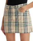 Burberry checkered mini sk