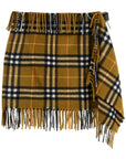 Burberry ered wool and cashmere scarf-style mini skirt