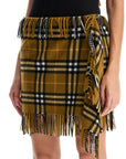 Burberry ered wool and cashmere scarf-style mini skirt