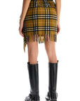 Burberry ered wool and cashmere scarf-style mini skirt