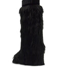 Moon Boot black suede icon yeti boots with synthetic fur lining