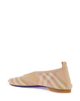 Burberry beige check knit ballerinas with rubber sole