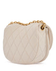 Burberry small beige quilted lambskin bag with golden chain