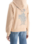 Burberry beige cotton hoodie with knight illustration