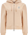 Burberry beige cotton hoodie with knight illustration