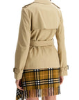 Burberry short trench coat with belt